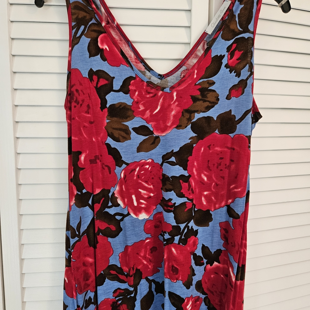 Charlotte Russe Red and Blue Floral Dress
